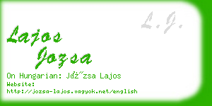 lajos jozsa business card